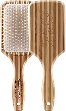Bambusowa szczotka do włosów - Olivia Garden Healthy Hair Rectangular Epoxy Eco-Friendly Bamboo Brush — Zdjęcie N1