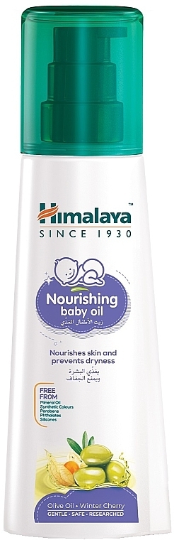 Olejek do masażu dla niemowląt z oliwą z oliwek - Himalaya Herbals Nourishing Baby Oil — Zdjęcie N1