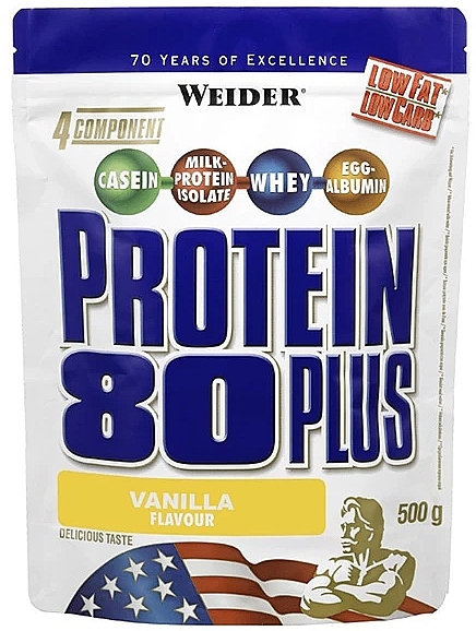 Odżywka białkowa Wanilia - Weider Protein 80 Plus — Zdjęcie N1