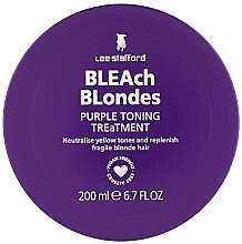 Fioletowa maska neutralizująca żółty odcień włosów - Lee Stafford BLEAch Blondes Toning Mask Purple Reign — Zdjęcie N1