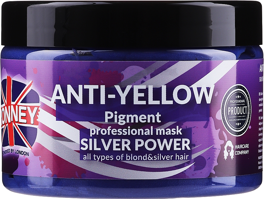 Maska do włosów - Ronney Professional Anti-Yellow Pigment Silver Power Mask