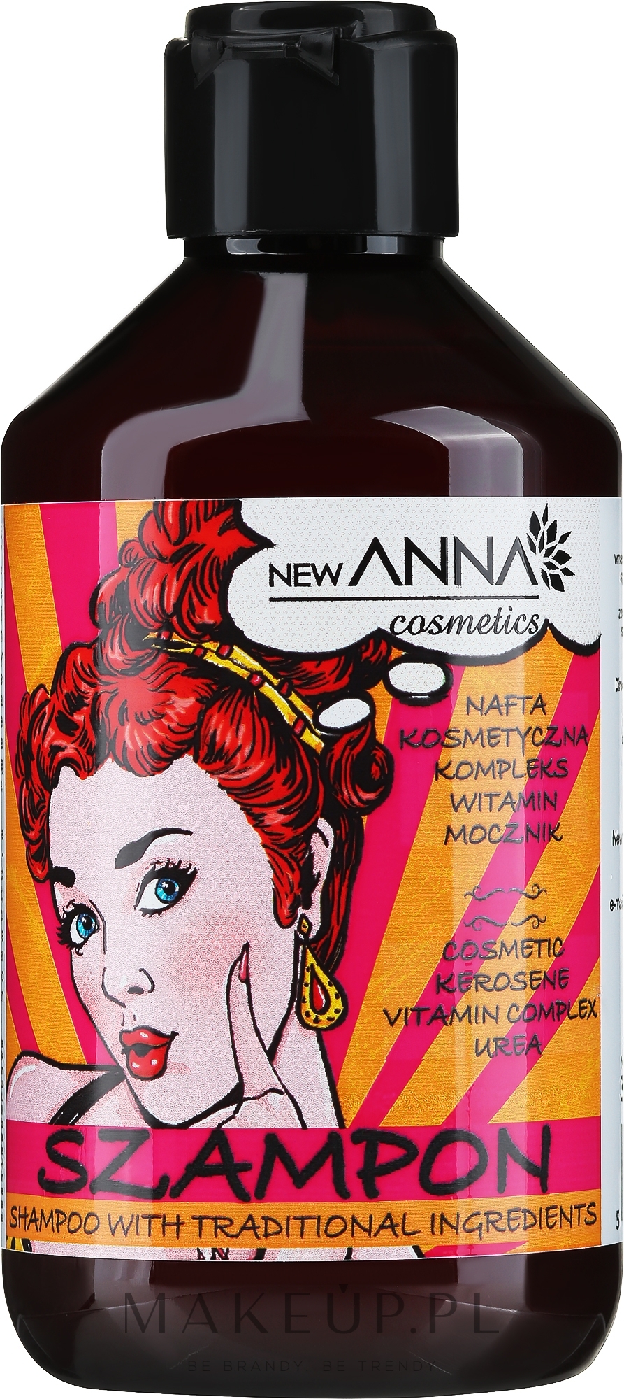 Szampon do włosów z naftą, kompleksem witamin i mocznikiem - New Anna Cosmetics — Zdjęcie 300 ml