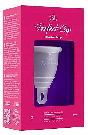 Kubeczek menstruacyjny, przezroczysty, rozmiar S - Perfect Cup  — Zdjęcie N1