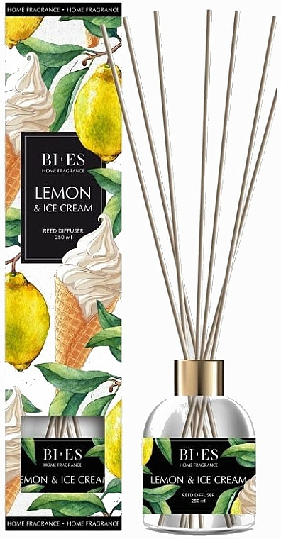 Dyfuzor zapachowy Cytryna i lody - Bi-Es Home Fragrance Lemon & Ice Cream Reed Diffuser — Zdjęcie N1