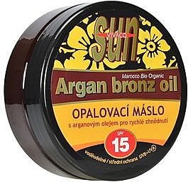 Olejek do opalania SPF 15 - Vivaco Sun Argan Bronz Oil — Zdjęcie N1