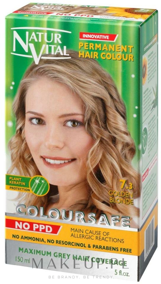 Farba do włosów - Natur Vital PPD Free ColourSafe Hair Colour — Zdjęcie 7.3 - Golden Blonde