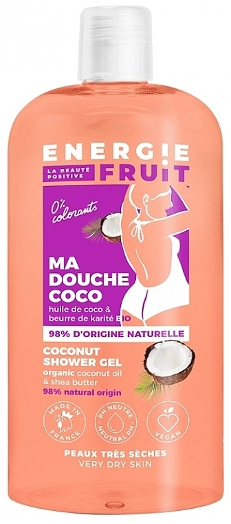 Żel pod prysznic z kokosem i masłem shea - Energie Fruit Coconut Shower Gel — Zdjęcie N1