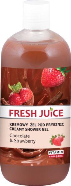 Kremowy żel pod prysznic Czekolada i truskawka - Fresh Juice Creamy Shower Gel Chocolate & Strawberry — Zdjęcie N3