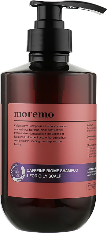 Szampon z kofeiną przeciw wypadaniu włosów do tłustej skóry głowy - Moremo Caffeine Biome Shampoo For Oily Scalp