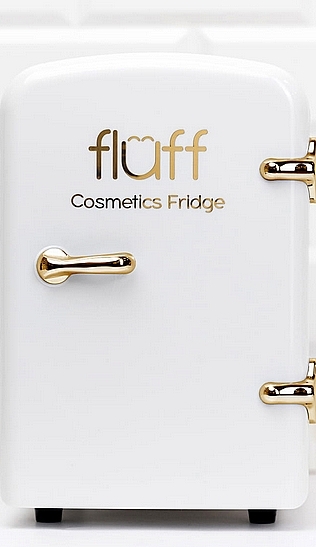 Minilodówka kosmetyczna, szara - Fluff Cosmetic Fridge — Zdjęcie N1