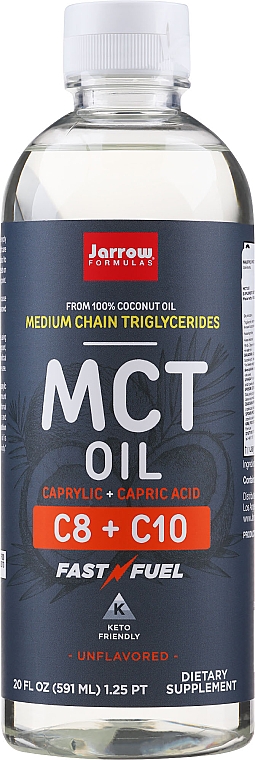 Olej MCT wspomagający pracę mózgu i mięśni - Jarrow Formulas MCT Oil — Zdjęcie N1