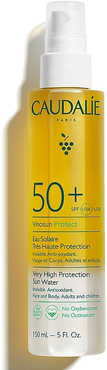 Woda z filtrem przeciwsłonecznym SPF 50+ - Caudalie Very High Protection Sun Water SPF50+ — Zdjęcie N2