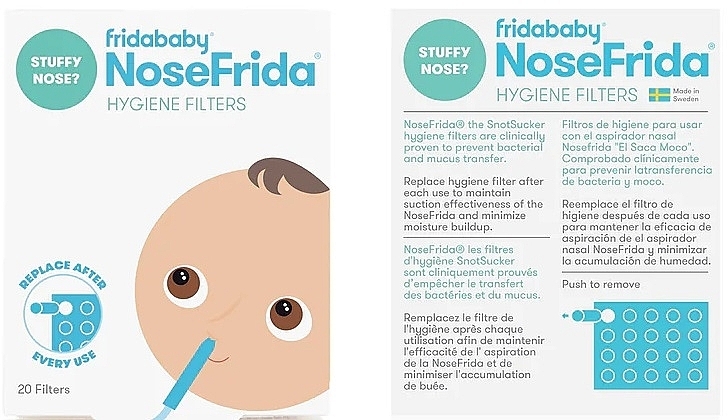 Filtry higieniczne do aspiratora do nosa - Frida Baby NoseFrida Hygienic Filters — Zdjęcie N2