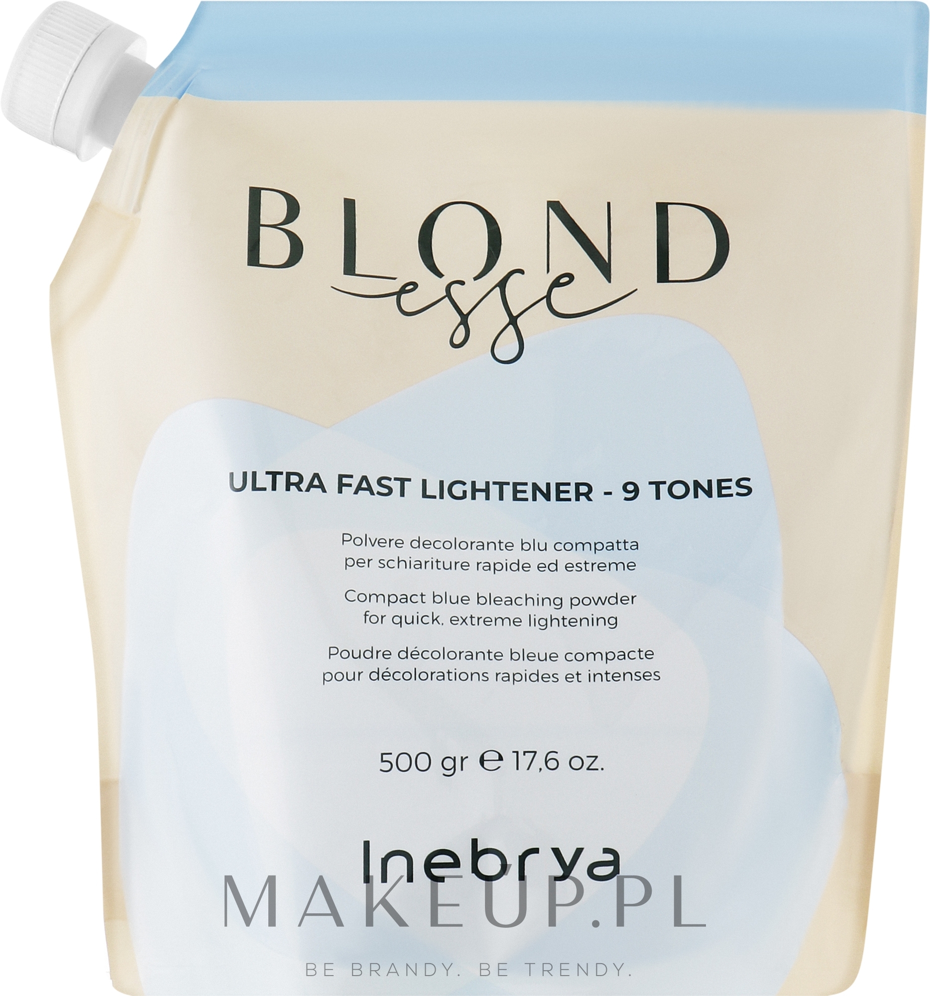 Rozświetlający niebieski puder do włosów - Inebrya Blondesse Ultra Fast Lightener 9 Tones — Zdjęcie 500 g