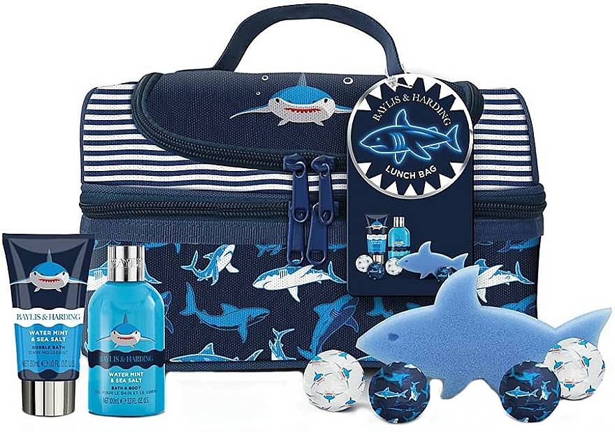 Zestaw do kąpieli, 8 produktów - Baylis & Harding Shark Lunch Bag — Zdjęcie N1