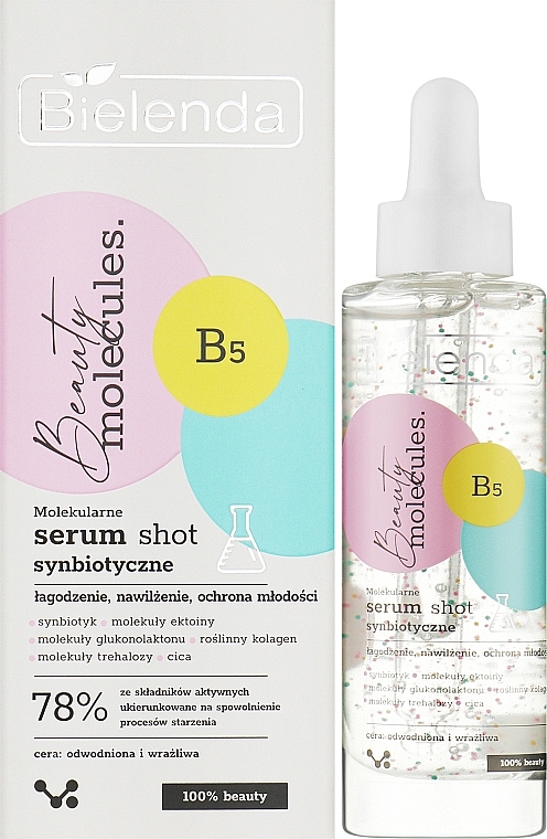 Molekularne serum synbiotyczne do skóry wrażliwej i odwodnionej - Bielenda Beauty Molecules — Zdjęcie N2