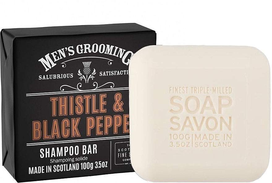 Szampon do włosów - Scottish Fine Soaps MG Thistle & Black Pepper Shampoo Bar Wrapped — Zdjęcie N2