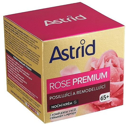Krem do twarzy na noc - Astrid Rose Premium 65+ — Zdjęcie N1