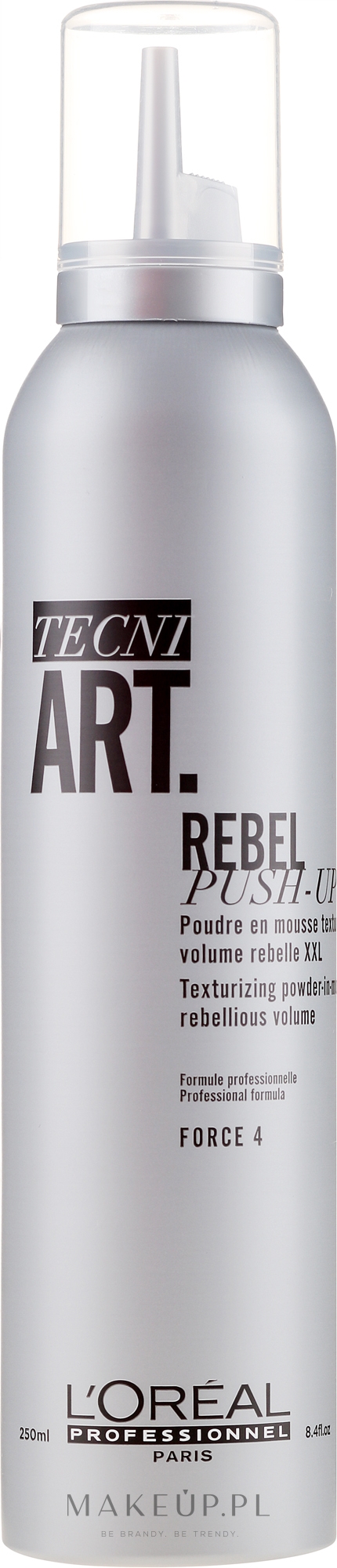 Pudrowy mus do tworzenia tekstur i ultraobjętości włosów - L'Oreal Professionnel Tecni.Art Rebel Push-Up Texturizing Powder-In-Mousse — Zdjęcie 250 ml