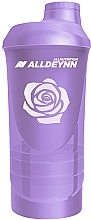 Shaker 600 + 350 ml, fioletowy - AllNutrition AllDeynn Plastic Smart Shaker 600ml + 350ml Violet — Zdjęcie N1