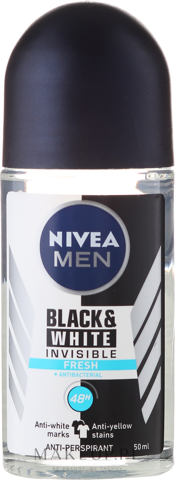 Antyperspirant w kulce dla mężczyzn - NIVEA MEN Invisible Fresh Black & White Anti-Perspirant — Zdjęcie 50 ml
