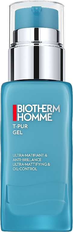 Ultramatujący żel do cery tłustej dla mężczyzn - Biotherm Homme T-Pur Ultra-Mattifying And Oil-Control Gel — Zdjęcie N1