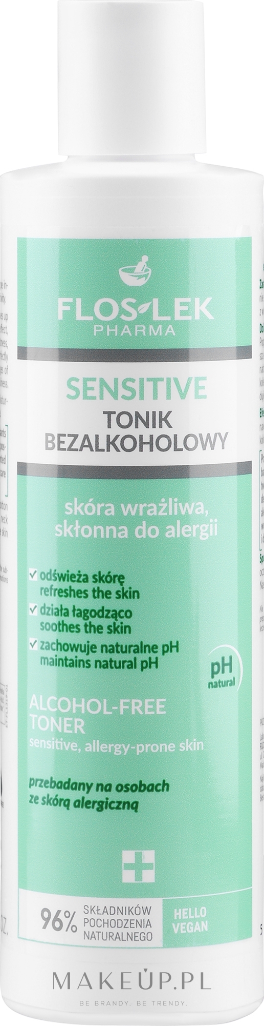 Tonik do cery wrażliwej - Floslek Alcohol free Toner Sensitive Allergy-prone Skin — Zdjęcie 225 ml