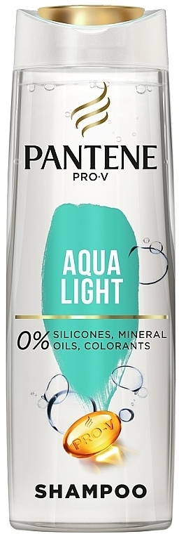 PRZECENA!  Lekki szampon nawilżający do włosów cienkich i ze skłonnością do przetłuszczania się - Pantene Pro-V Aqua Light * — Zdjęcie N2