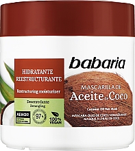 Maska do włosów z olejem kokosowym - Babaria Hair Mark Coconut Oil — Zdjęcie N3