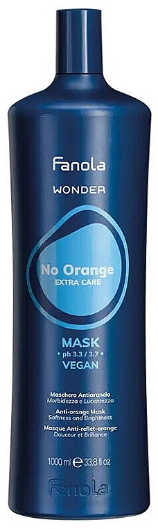 Maska neutralizująca odcienie miedzi i pomarańczy - Fanola Wonder No Orange Extra Care Anti-Orange Mask — Zdjęcie N1