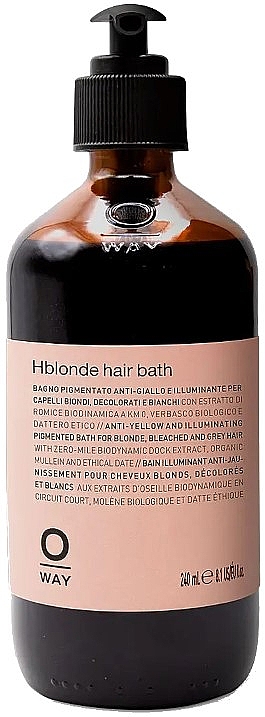 Szampon do włosów przeciw żółtym tonom - Oway Hblonde Hair Bath — Zdjęcie N1