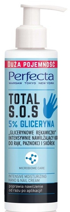 Nawilżający krem do rąk, paznokci i skórek Glicerynowe rękawiczki - Perfecta Total S.O.S Intensive Moisturizing Hand & Nail Cream — Zdjęcie N1