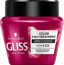 Kup Keratynowa maska do włosów farbowanych - Gliss Kur Ultimate Color 2in1 Mask