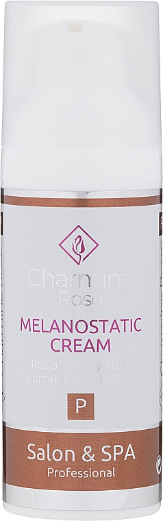 Rozjaśniający krem do twarzy na przebarwienia SPF 15 - Charmine Rose Salon & SPA Professional Melanostatic Cream SPF 15 — Zdjęcie N1