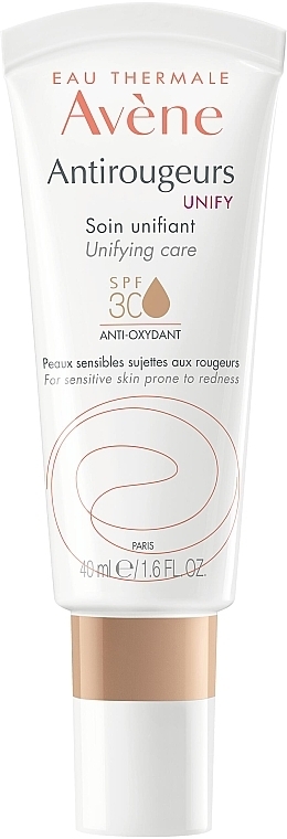 Krem tonujący do twarzy - Avene Antirougeurs Unify Unifying Care SPF30