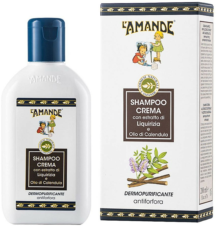 Szampon przeciwłupieżowy i do swędzącej skóry głowy - L'amande Marseille Liquirizia Anti Schuppen Creme Shampoo — Zdjęcie N1