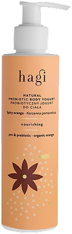 Prebiotyczny jogurt do ciała Boso po mchu - Hagi Natural Probiotic Body Jogurt Spisy Orange — Zdjęcie N1