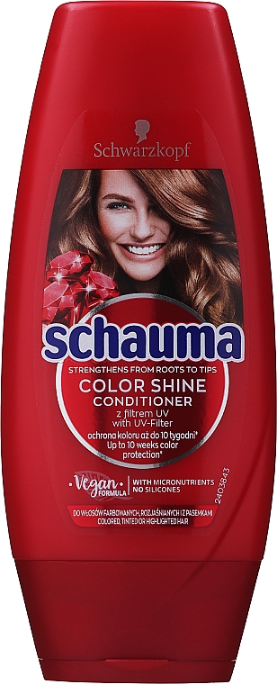 Odżywka do włosów farbowanych i rozjaśnianych - Schwarzkopf Schauma Color Shine