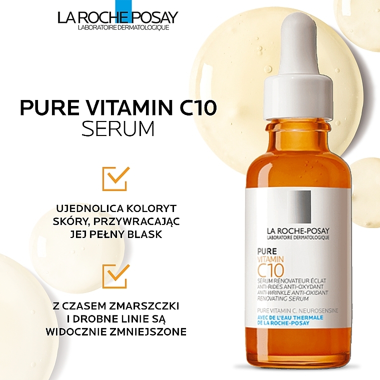 PRZECENA! Skoncentrowane serum z witaminą C - La Roche-Posay Pure Vitamin C10 Anti-Wrinkle Anti-Oxidant Renovating Serum * — Zdjęcie N2