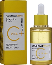 Rozświetlające serum do twarzy - Holika Holika Gold Kiwi Vita C+ Brightening Serum — Zdjęcie N2