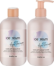 Zestaw - Inebrya Ice Cream Age Therapy Hair Lift Kit Set (shamp/300ml + cond/300ml) — Zdjęcie N2