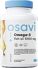 Kapsułki Omega-3 Olej Rybi, 1000mg, destylowana molekularnie - Osavi Omega-3 Fish Oil Molecularly Distilled — Zdjęcie N1