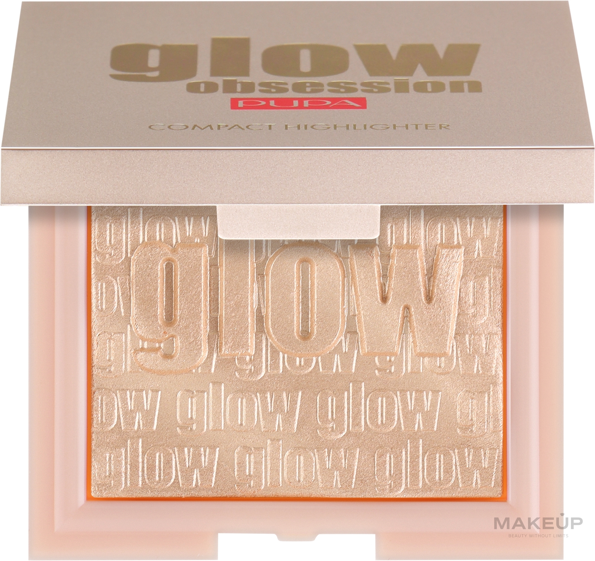 Rozświetlacz do twarzy - Pupa Glow Obsession Compact Highlighter  — Zdjęcie 100 - Light Gold