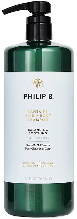 Żel do mycia ciała i włosów - Philip B Santa Fe Hair + Body Shampoo — Zdjęcie N1