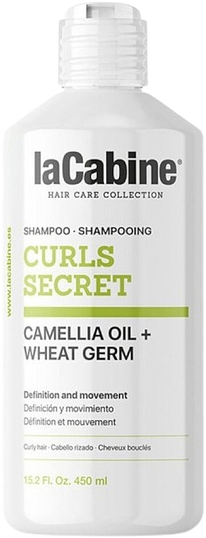 Szampon do włosów z olejem kameliowym i kiełkami pszenicy - La Cabine Curls Secret Shampoo Camellia Oil + Wheat Germ  — Zdjęcie N1