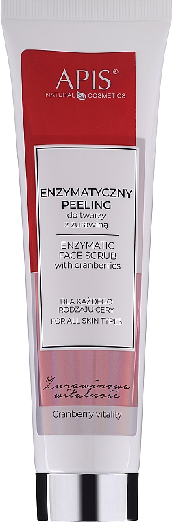 Enzymatyczny peeling do twarzy z żurawiną - APIS Professional Face Enzyme Peeling With Cranberry