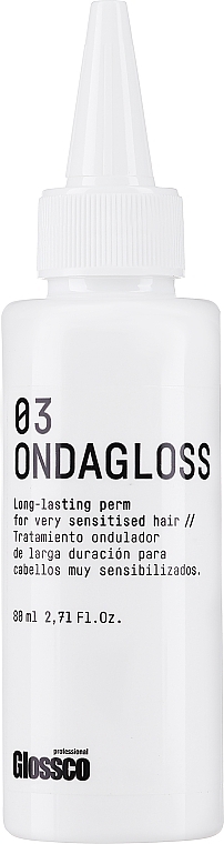 Preparat do kręcenia bardzo wrażliwych włosów - Glossco Ondagloss Perm No3 Very Sensitive Hair — Zdjęcie N1