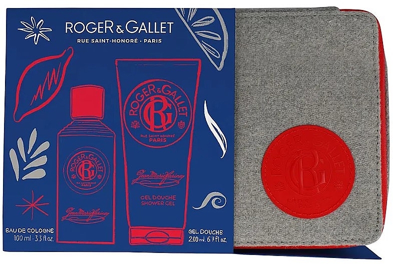 Roger&Gallet Jean Marie Farina - Zestaw (edc/100ml + sh/gel/200ml + neceser/1pcs) — Zdjęcie N1