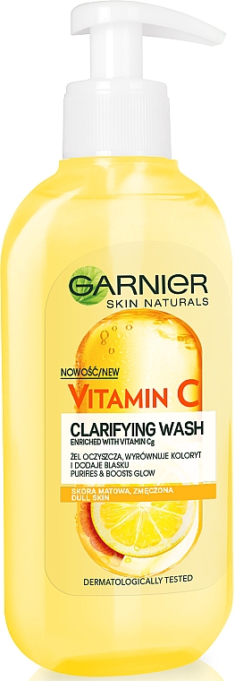 Żel do mycia twarzy z witaminą C - Garnier Naturals Vitamin C Cleansing Gel  — Zdjęcie N2