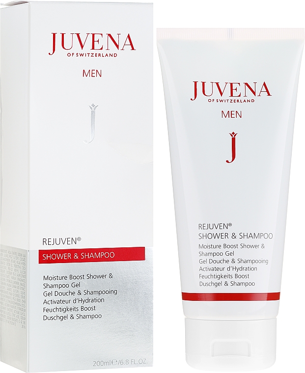 Nawilżający szampon i żel pod prysznic dla mężczyzn 2 w 1 - Juvena Rejuven Men Moisture Boost Shower & Shampoo Gel — Zdjęcie N1